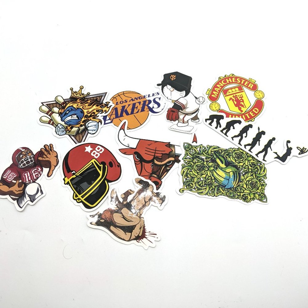10 Pc Sports Theme Sticker Pack